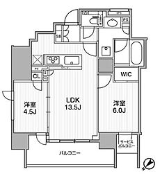 ディームス渋谷本町 2LDKの間取図画像