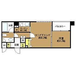 スカーラ代官山 1LDKの間取図画像