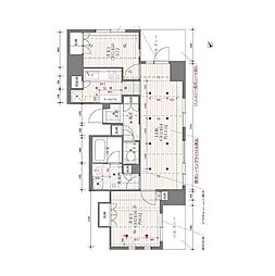 グランカーサ銀座イースト 2LDKの間取図画像