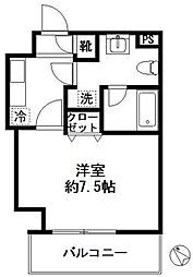 サンフル西新宿 1Kの間取図画像