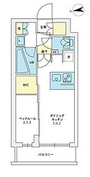 世田谷区赤堤2丁目マンション 1DKの間取図画像