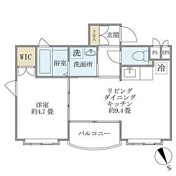 柳原池上マンション 1LDKの間取図画像