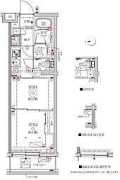 クレイシアアイズ中野野方 2Kの間取図画像