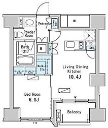 ベルファース目黒 1LDKの間取図画像