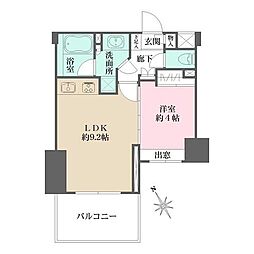 藤和シティホームズ芝浦 1LDKの間取図画像