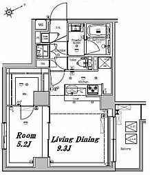 MAKESDESIGN大森2 1LDKの間取図画像