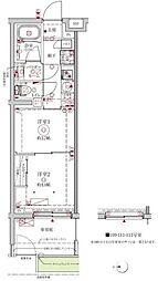 クレイシアアイズ中野野方 2Kの間取図画像