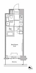 プラウドフラット中落合 1Kの間取図画像