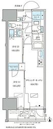パークアクシス品川天王洲アイル 2DKの間取図画像