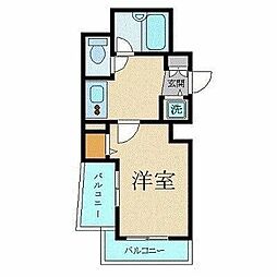 パレステュディオシンシア文京千石 1Kの間取図画像