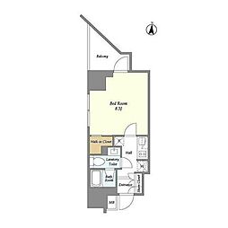 REX白金 1Kの間取図画像