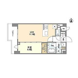 コンフォリア桜上水 1LDKの間取図画像