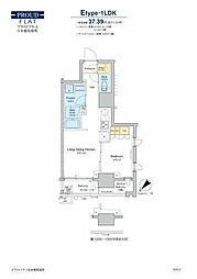 プラウドフラット日本橋馬喰町 1LDKの間取図画像