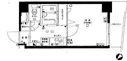 エスコート渋谷 1Kの間取図画像