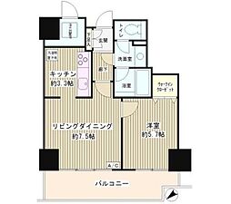 トレステージ目黒 1LDKの間取図画像