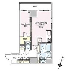 RESIDIA池上2 1LDKの間取図画像