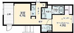 フォルスクラス三軒茶屋2 1SKの間取図画像