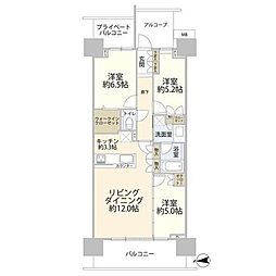 グランドメゾン品川シーサイドの杜 3LDKの間取図画像