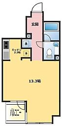 朝日ラ・パリオ四谷 ワンルームの間取図画像