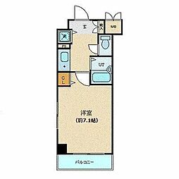 菱和パレス三田慶大前 1Kの間取図画像