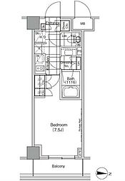 ザ・パークハビオ高円寺 1Kの間取図画像