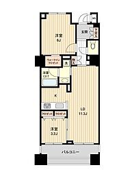 HF銀座レジデンスEAST 2LDKの間取図画像