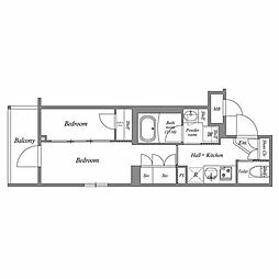 ACPレジデンス中延 2Kの間取図画像