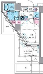 ジェノヴィア四谷三丁目グリーンヴェール 1Kの間取図画像