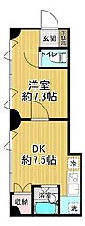 ホーメイレジデンス南馬込No.2 1DKの間取図画像