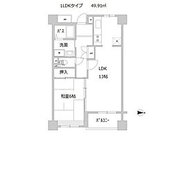 コーポレート連雀40 1LDKの間取図画像
