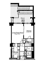 麻布第一マンションズ 1LDKの間取図画像