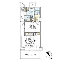 トフロム八重洲レジデンス 1LDKの間取図画像