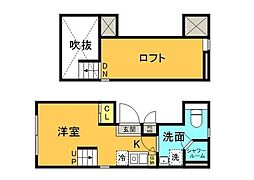 レイアス神田神保町 ワンルームの間取図画像