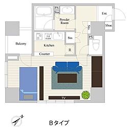 ドゥーエ向島2 ワンルームの間取図画像