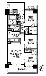 シャンピアグランデ深沢 3LDKの間取図画像