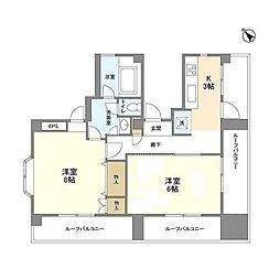 番町グロリアビル 2Kの間取図画像