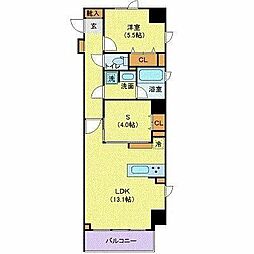 REVE半蔵門 1SLDKの間取図画像