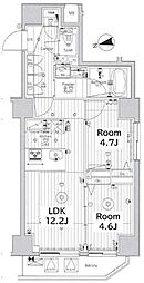 メイクス上野 2LDKの間取図画像