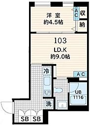 アグライア恵比寿 1LDKの間取図画像