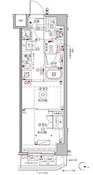クレイシアアイズ幡ヶ谷 2Kの間取図画像