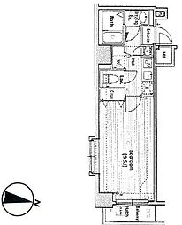 グランド・ガーラ西麻布 1Kの間取図画像