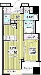 アンビックス神田 1LDKの間取図画像