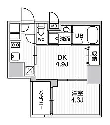 SYFORME大井町2 1DKの間取図画像