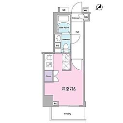 Log武蔵小山 ワンルームの間取図画像