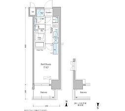 Urbanex深川住吉 1Kの間取図画像