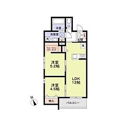 アエルビーレ 2LDKの間取図画像