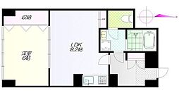 須賀マンション 1LDKの間取図画像