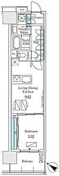 ロイヤルパークス有明 1LDKの間取図画像