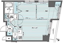 トーシンフェニックス日本橋蛎殻町弐番館 2DKの間取図画像