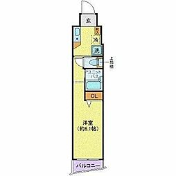 SIN・City東陽町 1Kの間取図画像